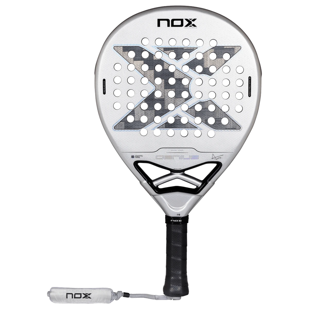 Pala de pádel NOX Genius 12K Alum XTREM by Agustín Tapia 2027, vista frontal