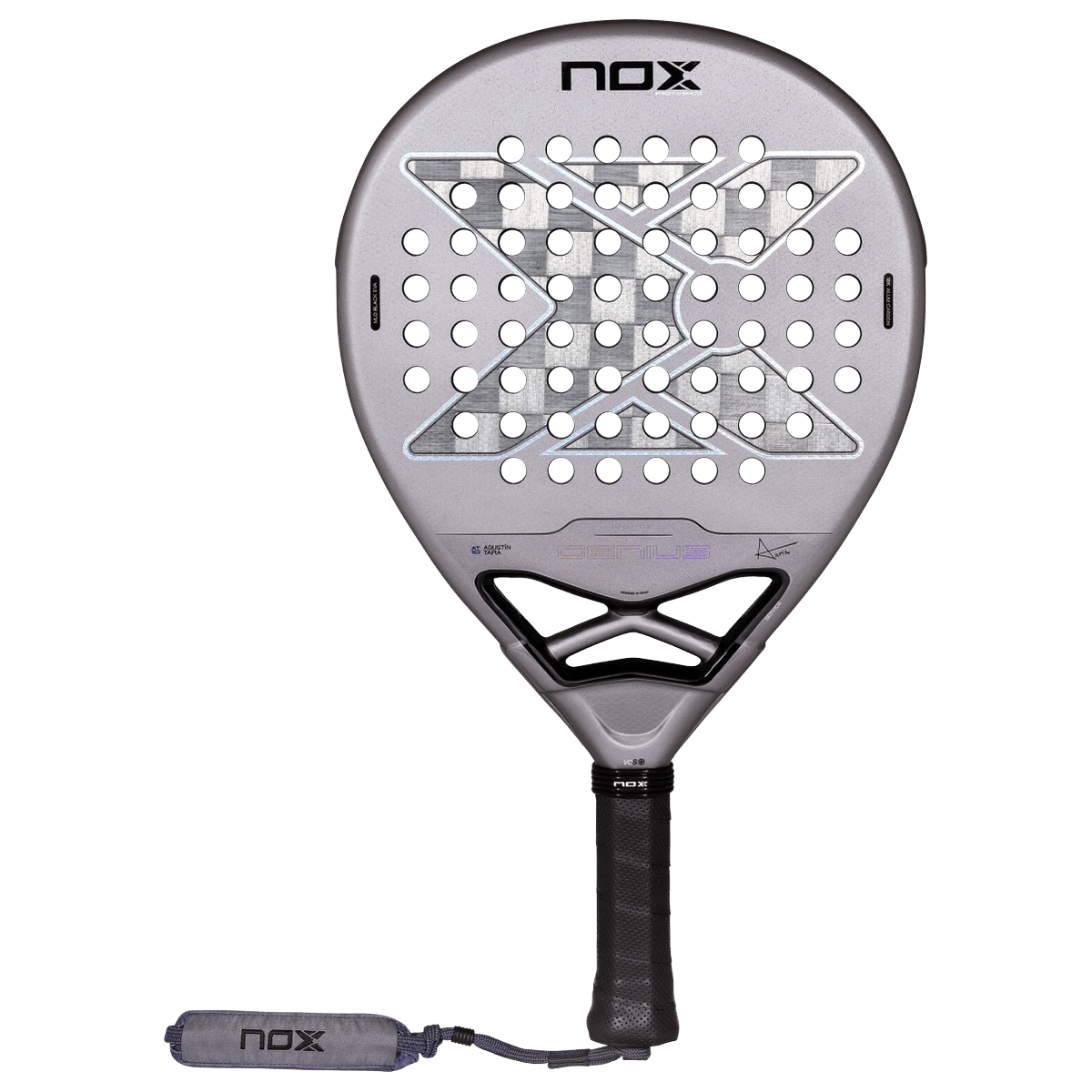 Pala de pádel NOX Genius 18K Alum by Agustín Tapia 2027, vista frontal