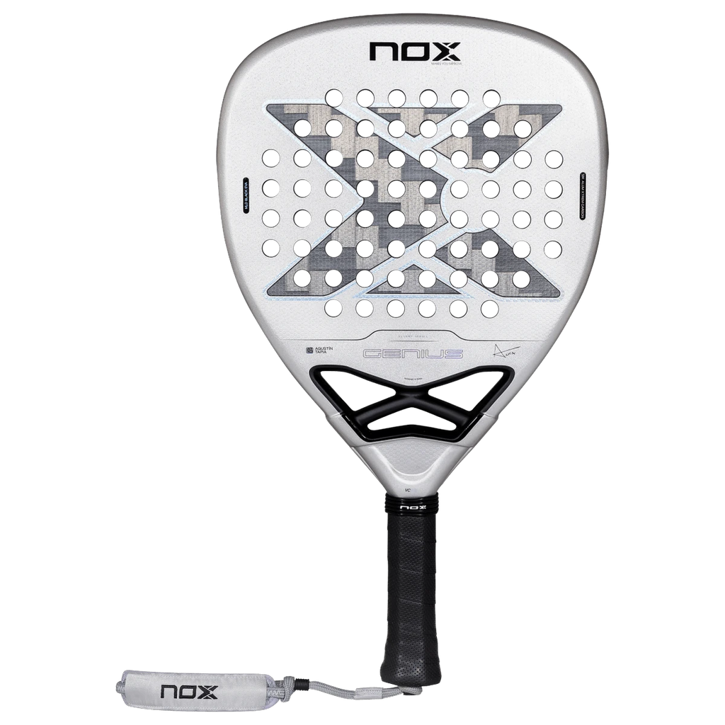 Pala de pádel NOX Genius Attack 12K Alum XTREM by Agustín Tapia 2027, vista frontal