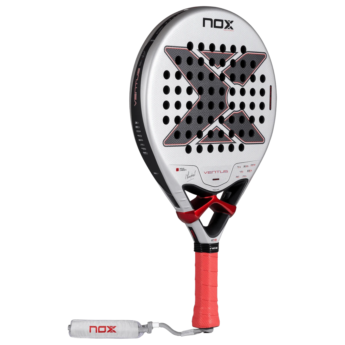 Pala de pádel NOX Ventus Control 3K by Miguel Lamperti 2027, vista 3/4
