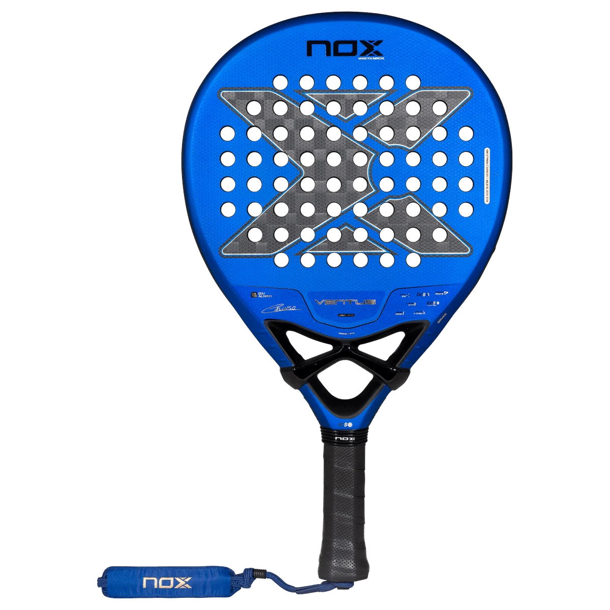 Pala de pádel NOX Ventus Hybrid 12K XTREM by Edu Alonso 2027, vista frontal